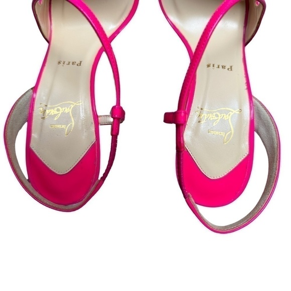 NWOT! Christian Louboutin Patent Fluo June 100 Fushcia - Picture 6 of 10